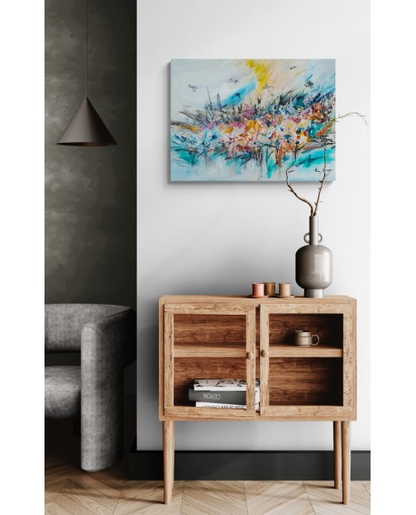 grand tableau coloré moderne