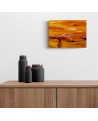 tableau abstrait orange jaune