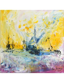 Tableau abstrait au couteau