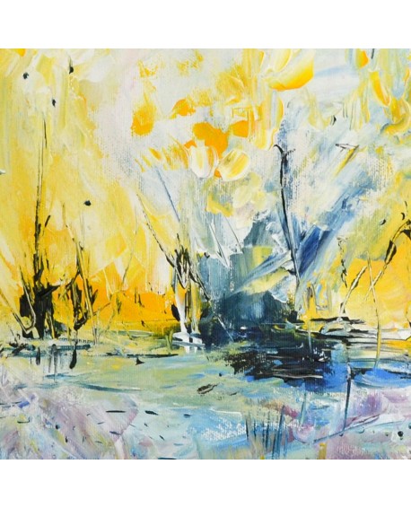 Tableau abstrait au couteau