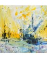 Tableau abstrait au couteau