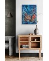 tableau abstrait contemporain fleurs