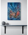 tableau peinture abstraite fleurs