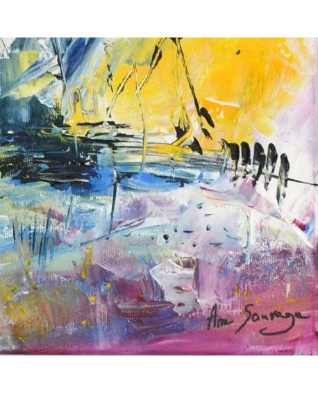 Tableau abstrait au couteau