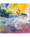 Tableau abstrait au couteau