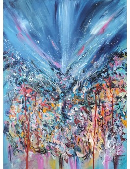 peinture florale abstraite