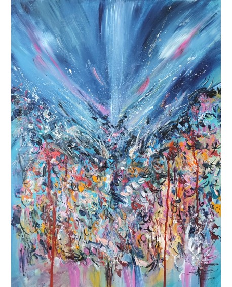 peinture florale abstraite