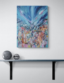 peinture abstraite fleurs