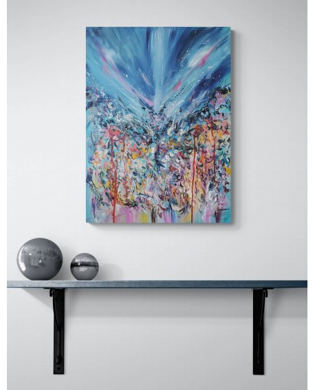 peinture abstraite fleurs