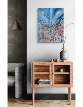 tableau vertical abstrait moderne