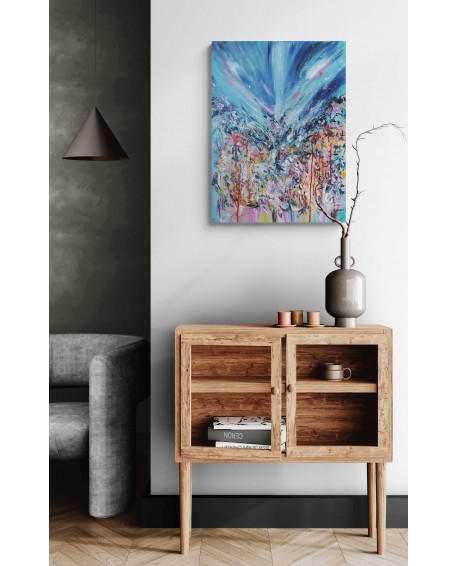 tableau vertical abstrait moderne