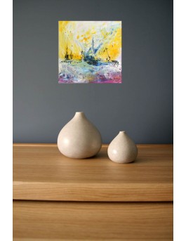 Tableau abstrait au couteau