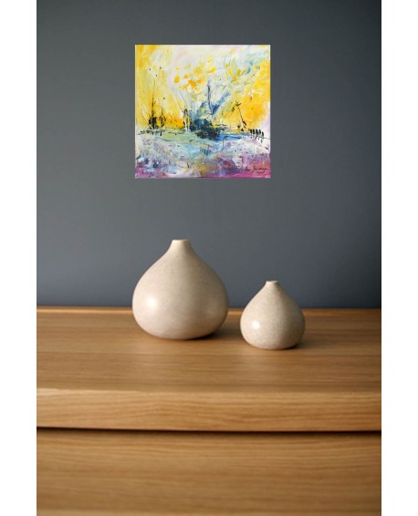 Tableau abstrait au couteau