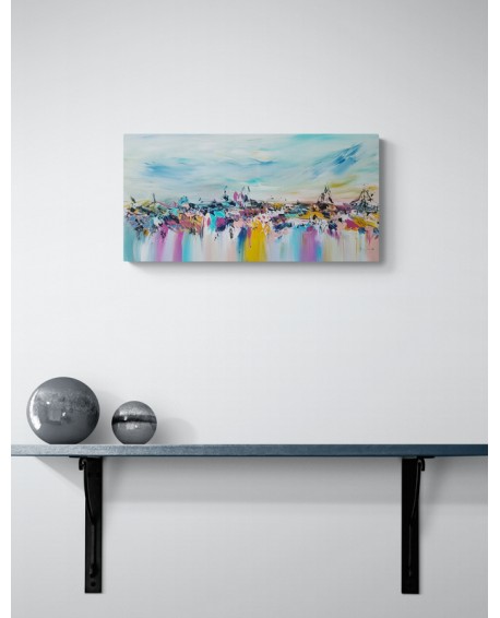 tableau abstrait moderne coloré
