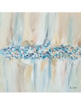 grand tableau abstrait beige crème