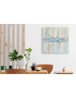 grand tableau abstrait beige