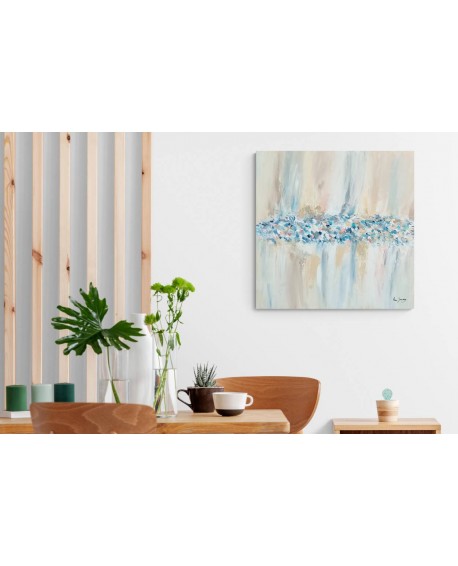 grand tableau abstrait beige