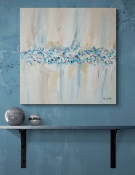 grand tableau abstrait contemporain beige