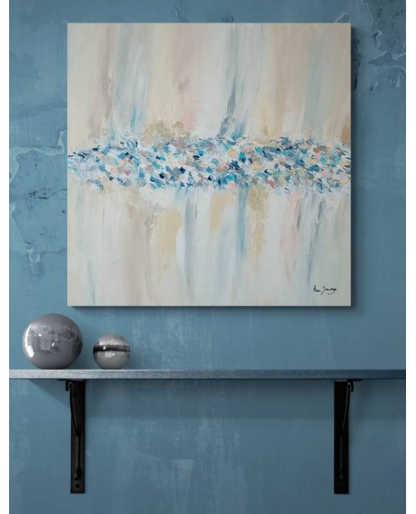 grand tableau abstrait contemporain beige