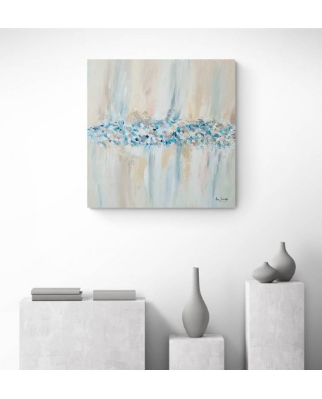 grand tableau abstrait moderne beige