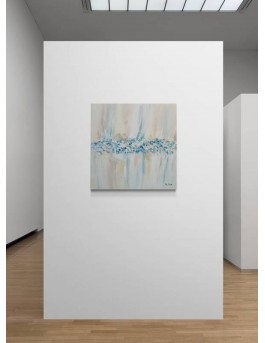grande peinture abstraite moderne beige