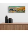 tableau abstrait panoramique coloré