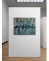 grand tableau gris artiste peintre
