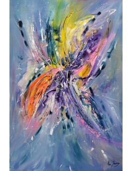 Les ailes du courage - tableau vertical bleu