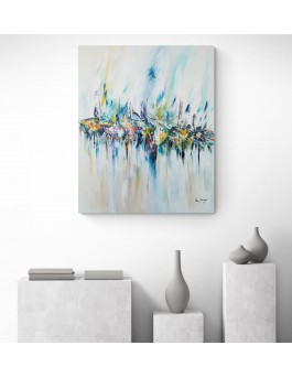 grand tableau abstrait original coloré