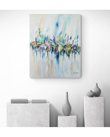 grand tableau abstrait original coloré
