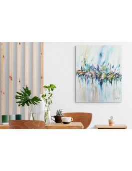 grand tableau abstrait moderne coloré