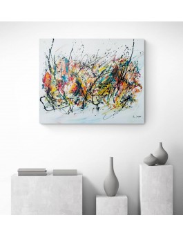 grand tableau abstrait contemporain acrylique original