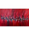 tableau abstrait rouge noir blanc