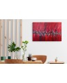 tableau abstrait rouge noir blanc
