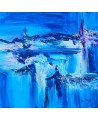 petit tableau abstrait bleu