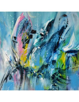tableau bleu moderne