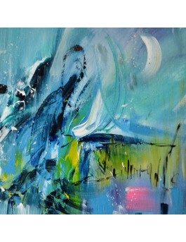 tableau bleu moderne
