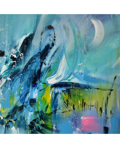 tableau bleu moderne