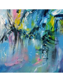 tableau bleu moderne