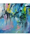 tableau bleu moderne