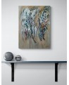 tableau abstrait marron beige
