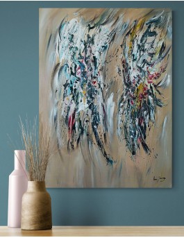 tableau marron beige crème