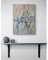 tableau abstrait beige texturé