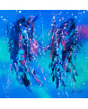 tableau abstrait contemporain bleu