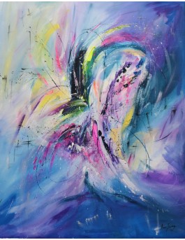 La vie des anges - Grand tableau vertical