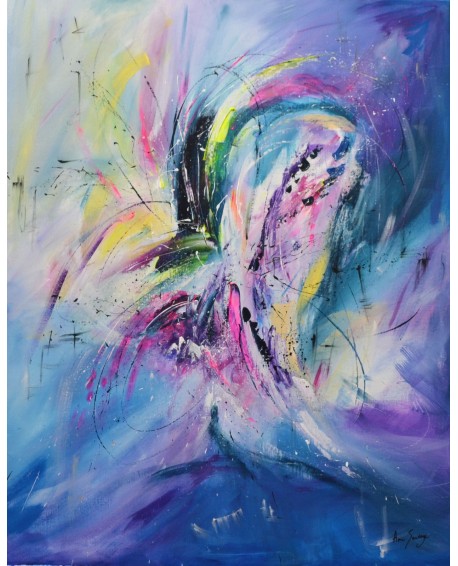La vie des anges - Grand tableau vertical