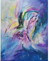 La vie des anges - Grand tableau vertical