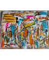 grand tableau abstrait coloré