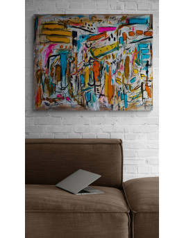 grand tableau abstrait contemporain