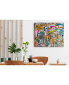 grand tableau abstrait moderne et coloré